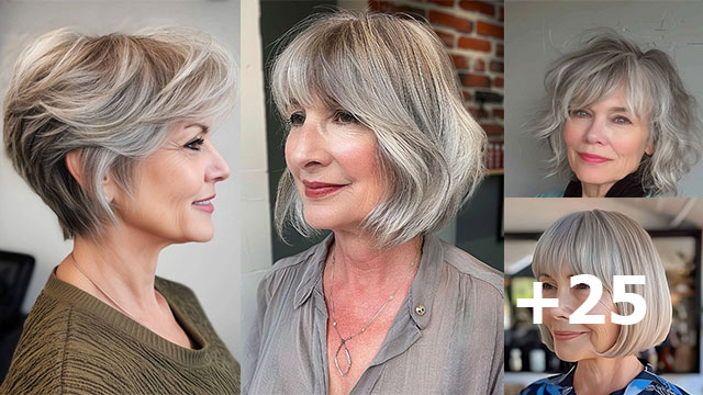 40 Chic and Flattering Short Bob Hairstyles With Bangs for Women Over 60